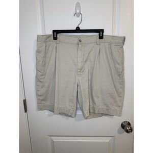 Polo Golf Ralph Lauren Shorts Mens 40 Beige Pleated Chino Fairway Cotton Golf